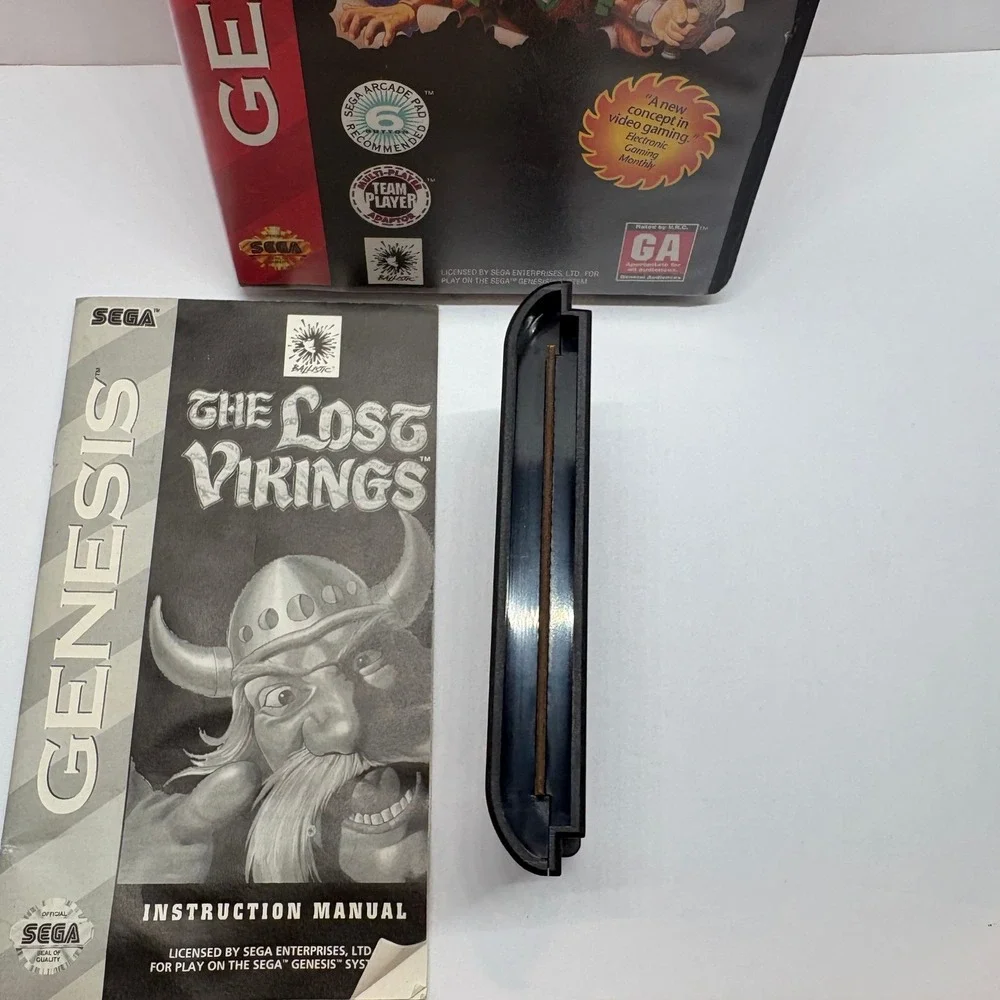 CIB Video Game Sega Genesis The Lost Vikings Ballistic Interplay